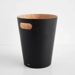 Woodrow Black Waste Bin