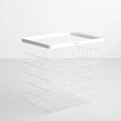 Tower White Large Floor Basket