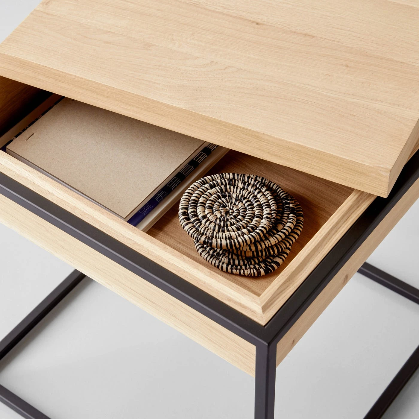 Heathered Black And Natural Coasters Set Of 4 - Image 7