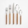 Bistro Teak 5pc Flatware Set