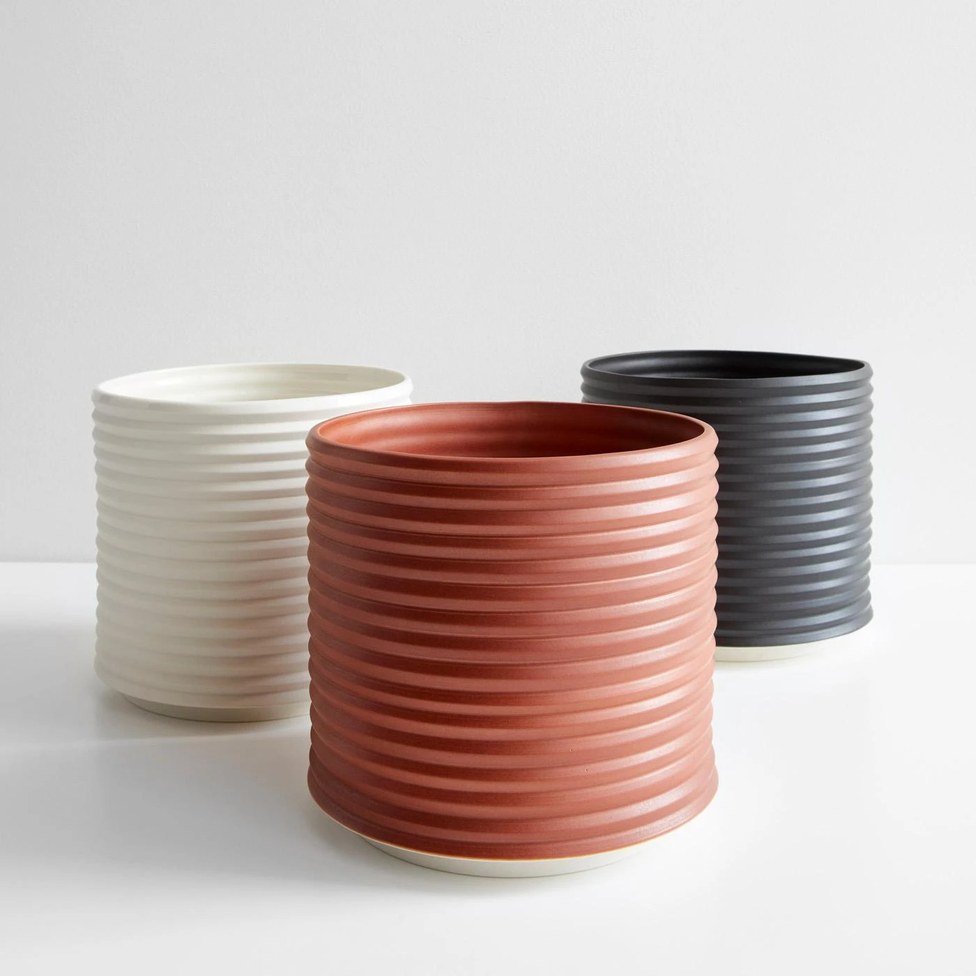 Oblique White Planter - Image 5