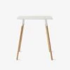 Quad White Rectangular Side Table