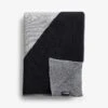 Turin Black Knit Throw Blanket