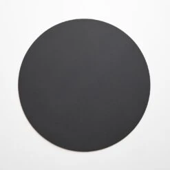 Dot Charcoal Round Leather Placemat