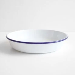 Falcon White Enamelware Serve Bowl 12.25"
