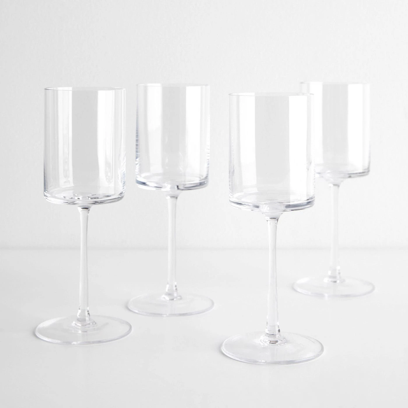LSA International Otis White Wine Glasses Set Of 4
