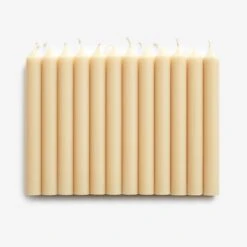 Sand Taper Candles Set Of 12