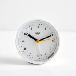 Braun White Classic Round Alarm Clock