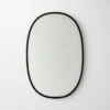 Hub Black Oval Wall Mirror 18" X 24"