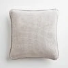 Dobby Gray And Ivory Throw Pillow Cover 17" X 17"