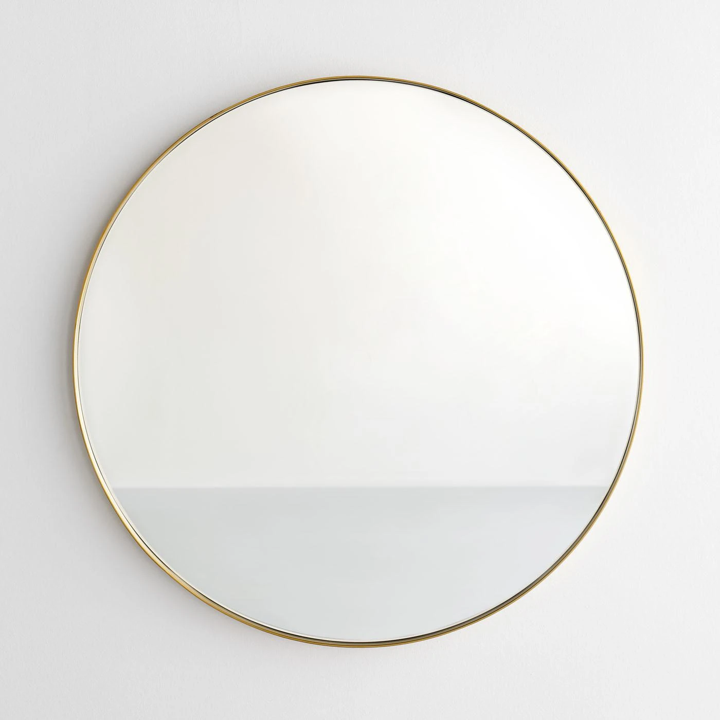Brass Round Wall Mirror 30"