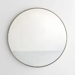 Pewter Round Wall Mirror 30"