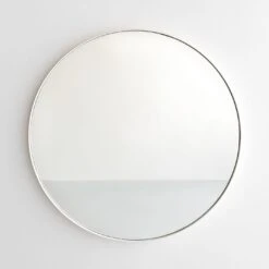 White Round Wall Mirror 30"