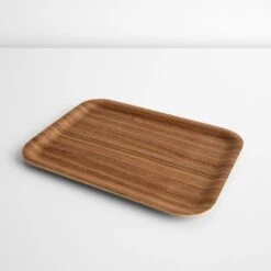 Non-Slip Teak Large Tray