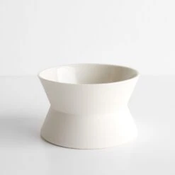 Zig Zag White Low Bowl