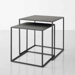 Fera Black Nesting Tables Set Of 2