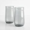 Angle Bell Smoke Highball Glasses Set Of 2