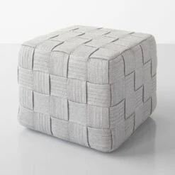 Cube Light Gray Ottoman