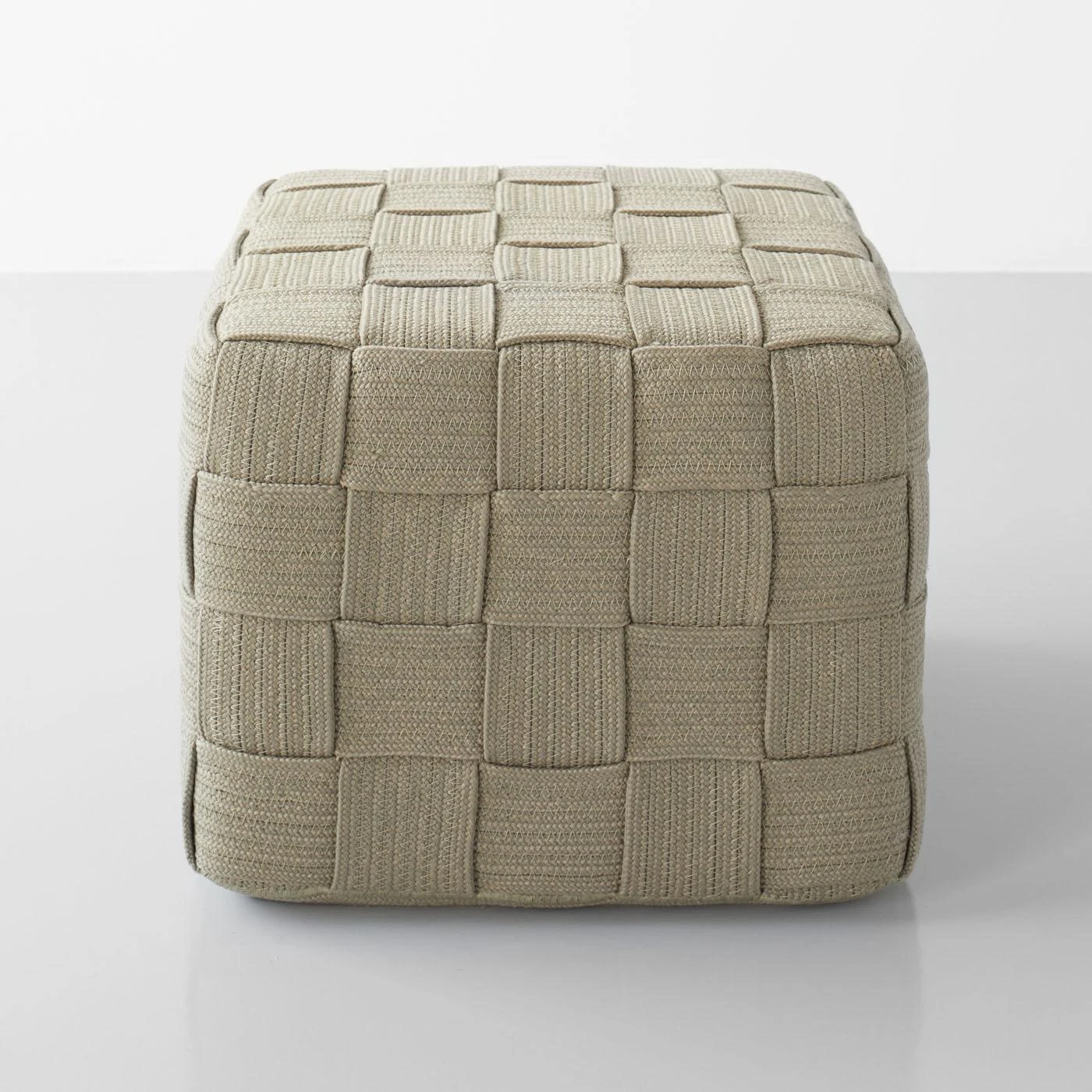 Cube Taupe Ottoman - Image 2