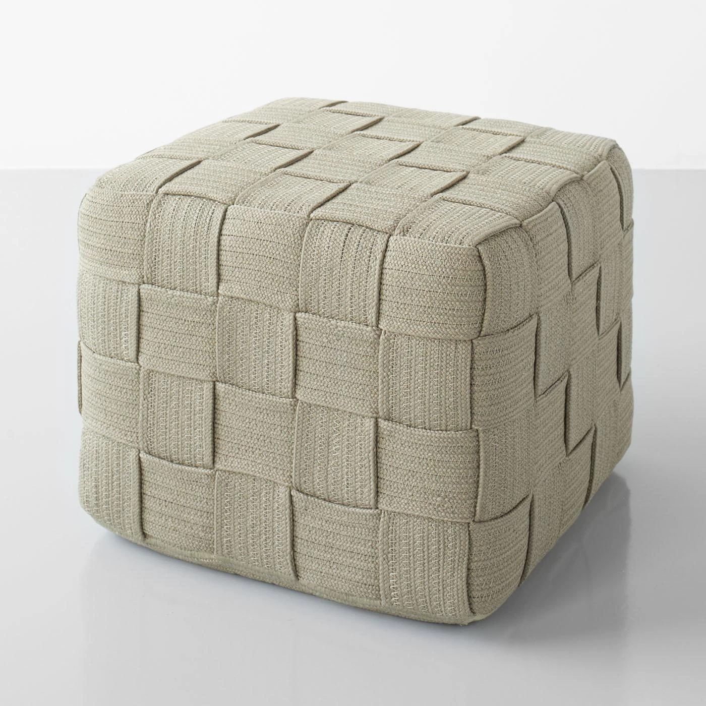 Cube Taupe Ottoman