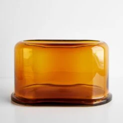 Layers Amber Wide Vase