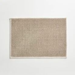 Sasawashi Beige Bath Mat 18" X 26"
