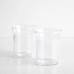 Angle Bold Clear Double Old Fashioned Glasses Set Of 2