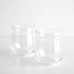 Angle Bell Clear Double Old Fashioned Glasses Set Of 2