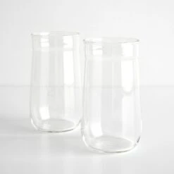 Angle Bell Clear Highball Glasses Set Of 2