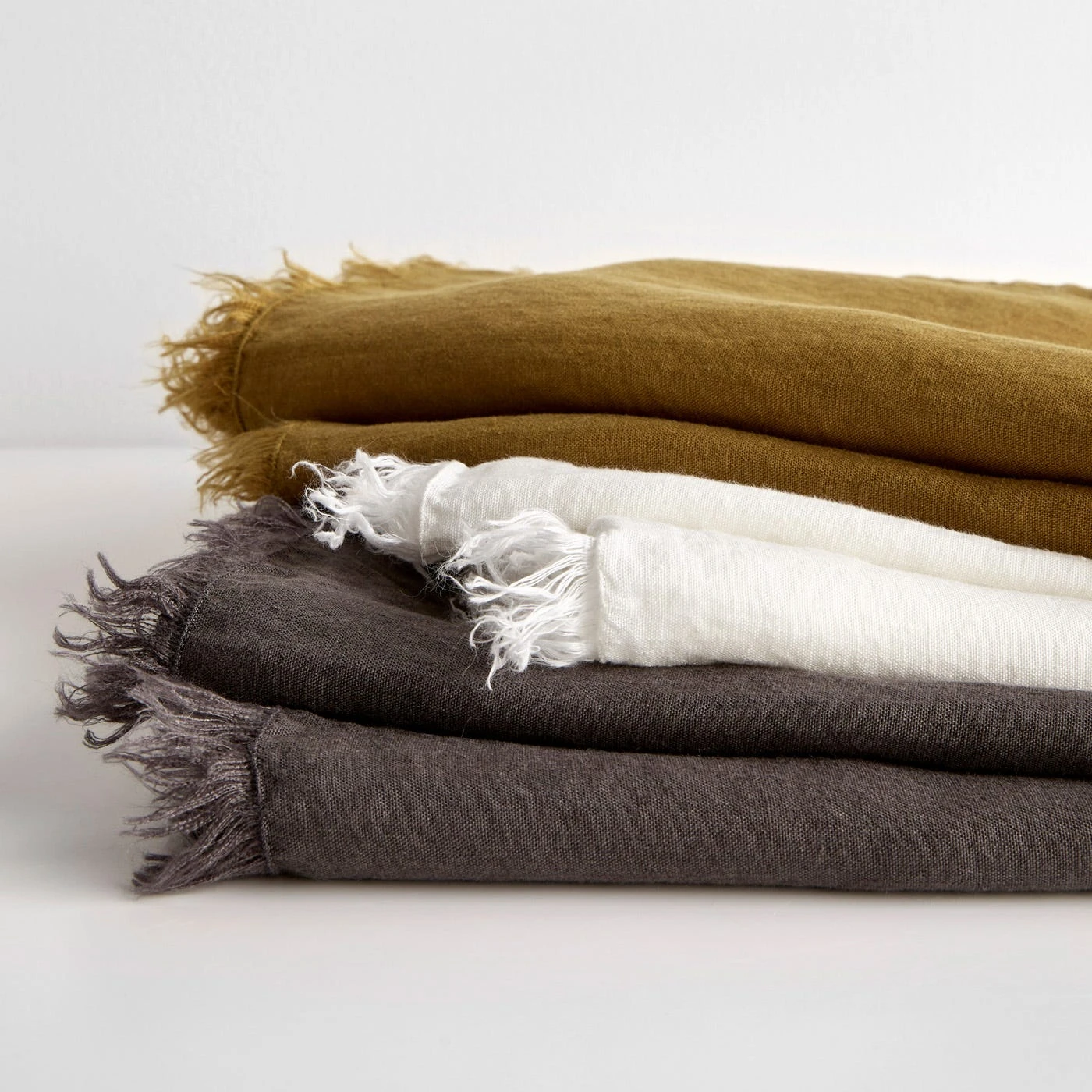 Linen Ivory Throw Blanket - Image 4