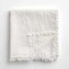 Linen Ivory Throw Blanket