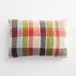 Taunton Plaid Throw Pillow Cover 12" X 18"