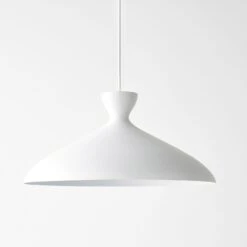 Pretty Wide White Pendant Lamp