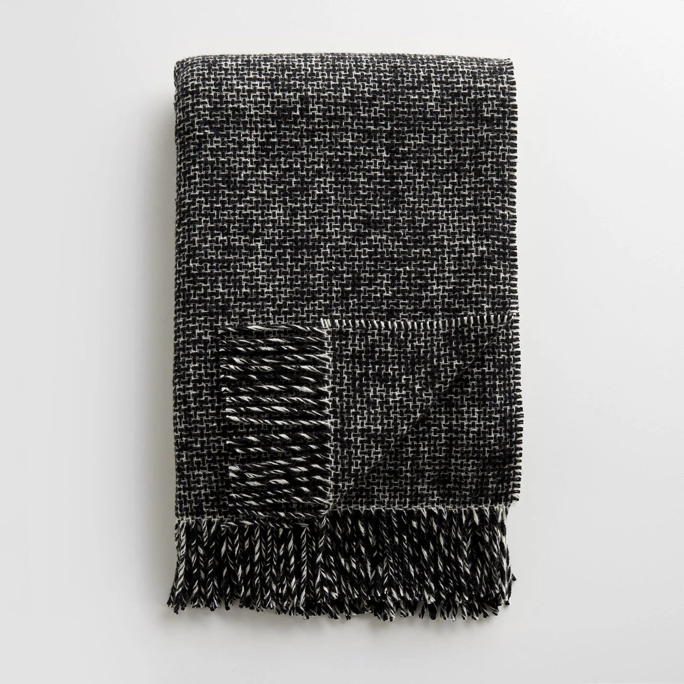 Mended Tweed Monochrome V Throw Blanket