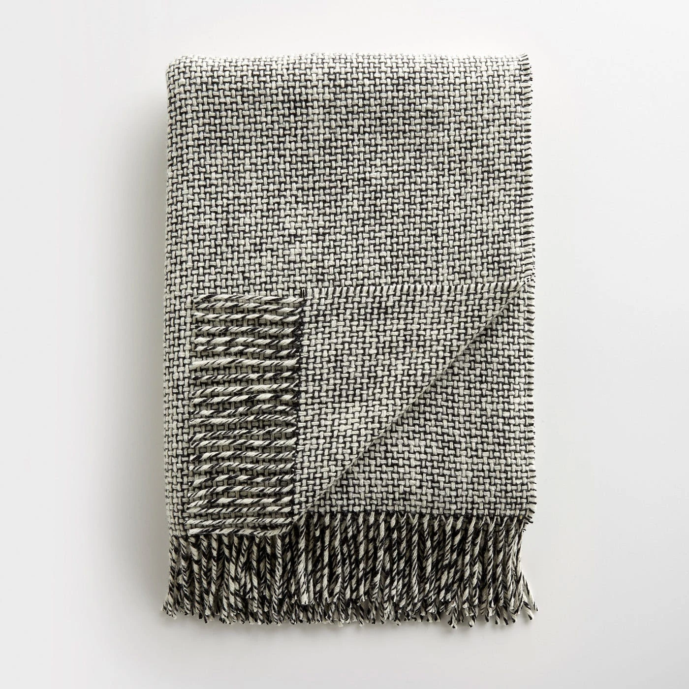 Mended Tweed Monochrome IV Throw Blanket