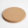 Dot Sand Round Leather Coasters Set Of 4
