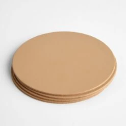Dot Sand Round Leather Coasters Set Of 4