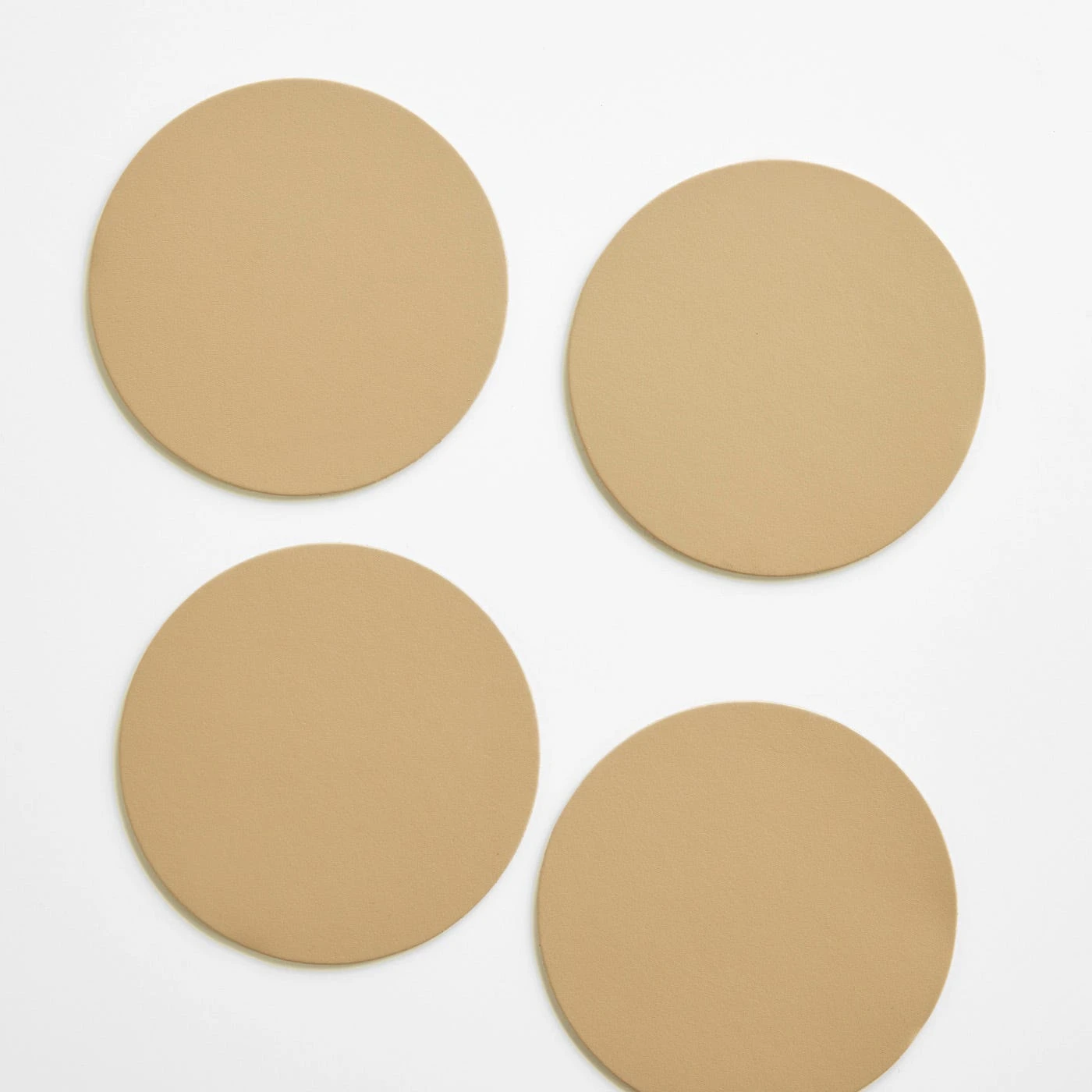 Dot Sand Round Leather Coasters Set Of 4 - Image 4