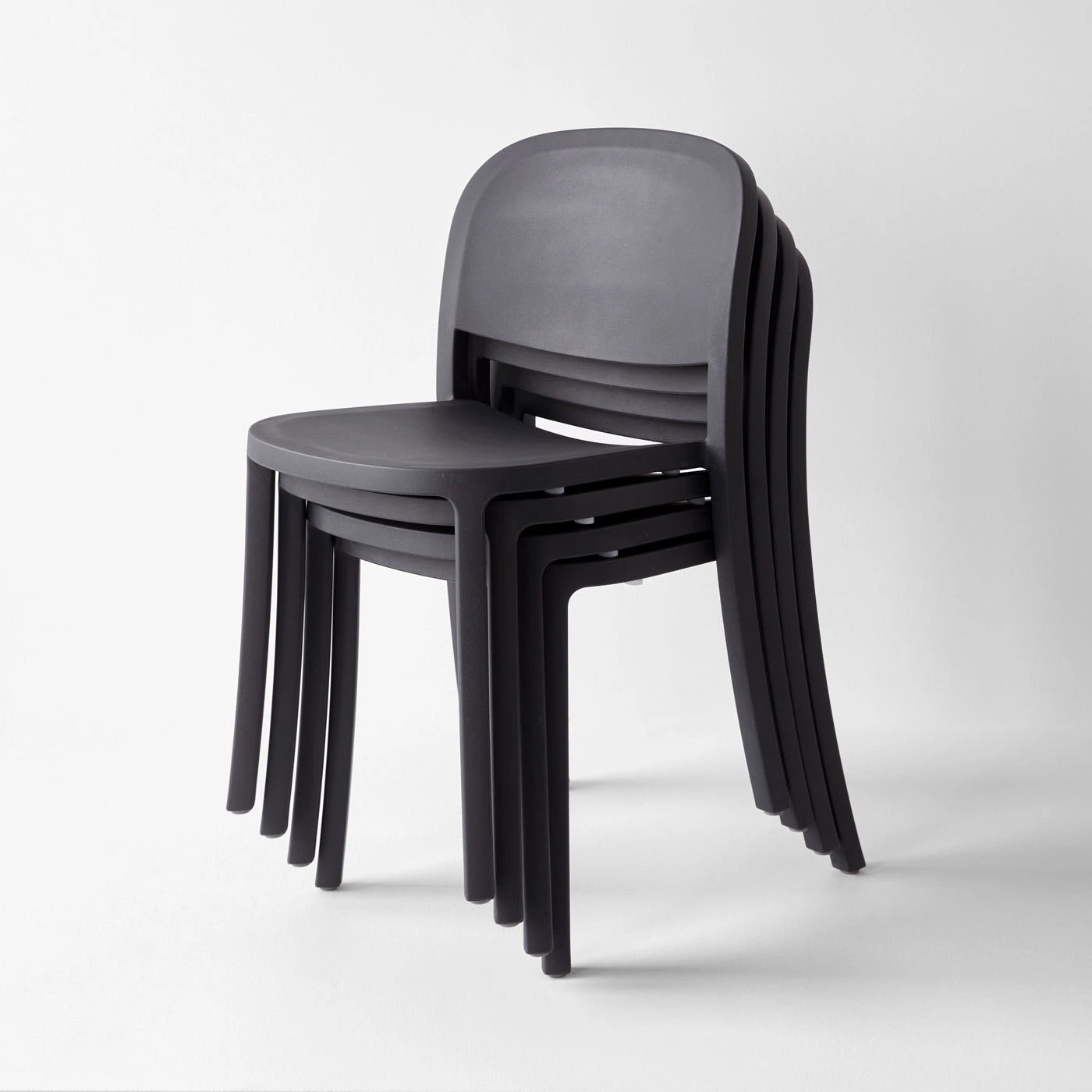 1 Inch Dark Gray Reclaimed Stacking Chair - Image 5