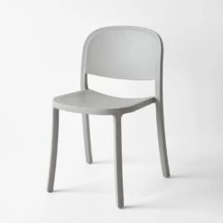 1 Inch Light Gray Reclaimed Stacking Chair