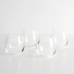 LSA International Borough Stemless White Wine Glasses Set Of 4