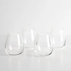 LSA International Borough Stemless Red Wine Glasses Set Of 4