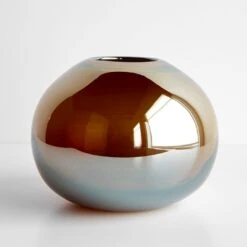 LSA International Epoque Amber Vase 7"