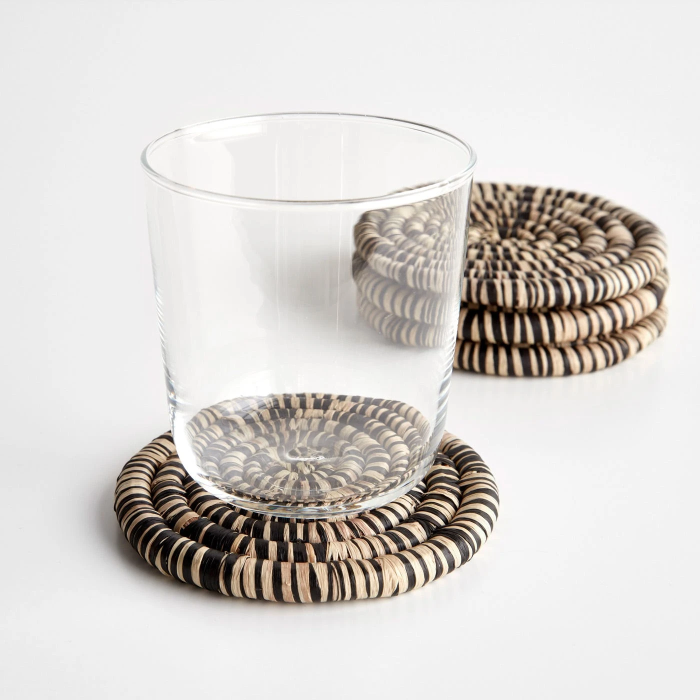 Heathered Black And Natural Coasters Set Of 4 - Image 3