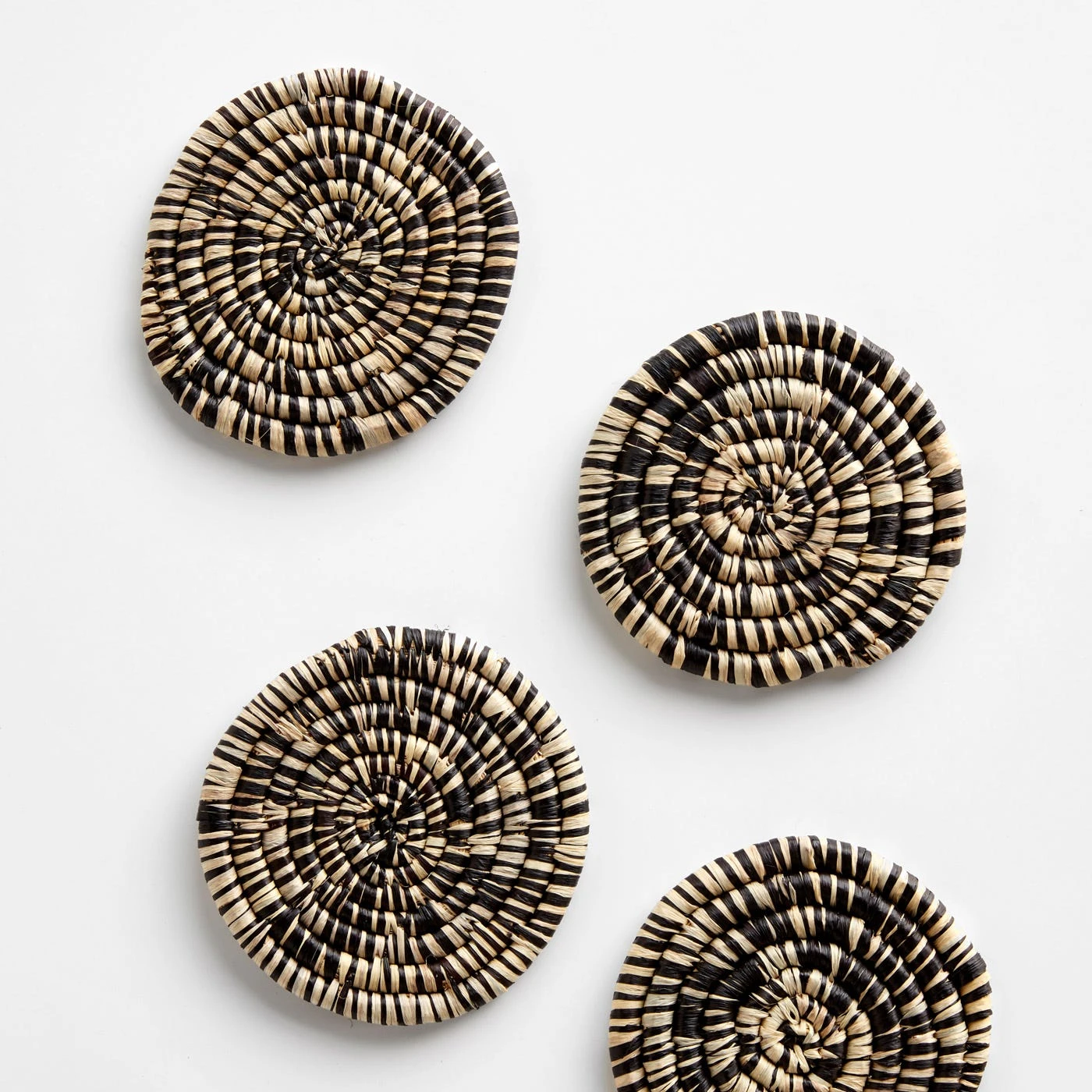 Heathered Black And Natural Coasters Set Of 4 - Image 4