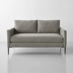 Talman Tweed Black Loveseat 59"