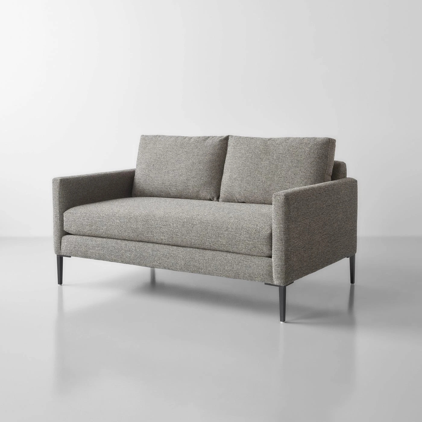 Talman Tweed Black Loveseat 59" - Image 2