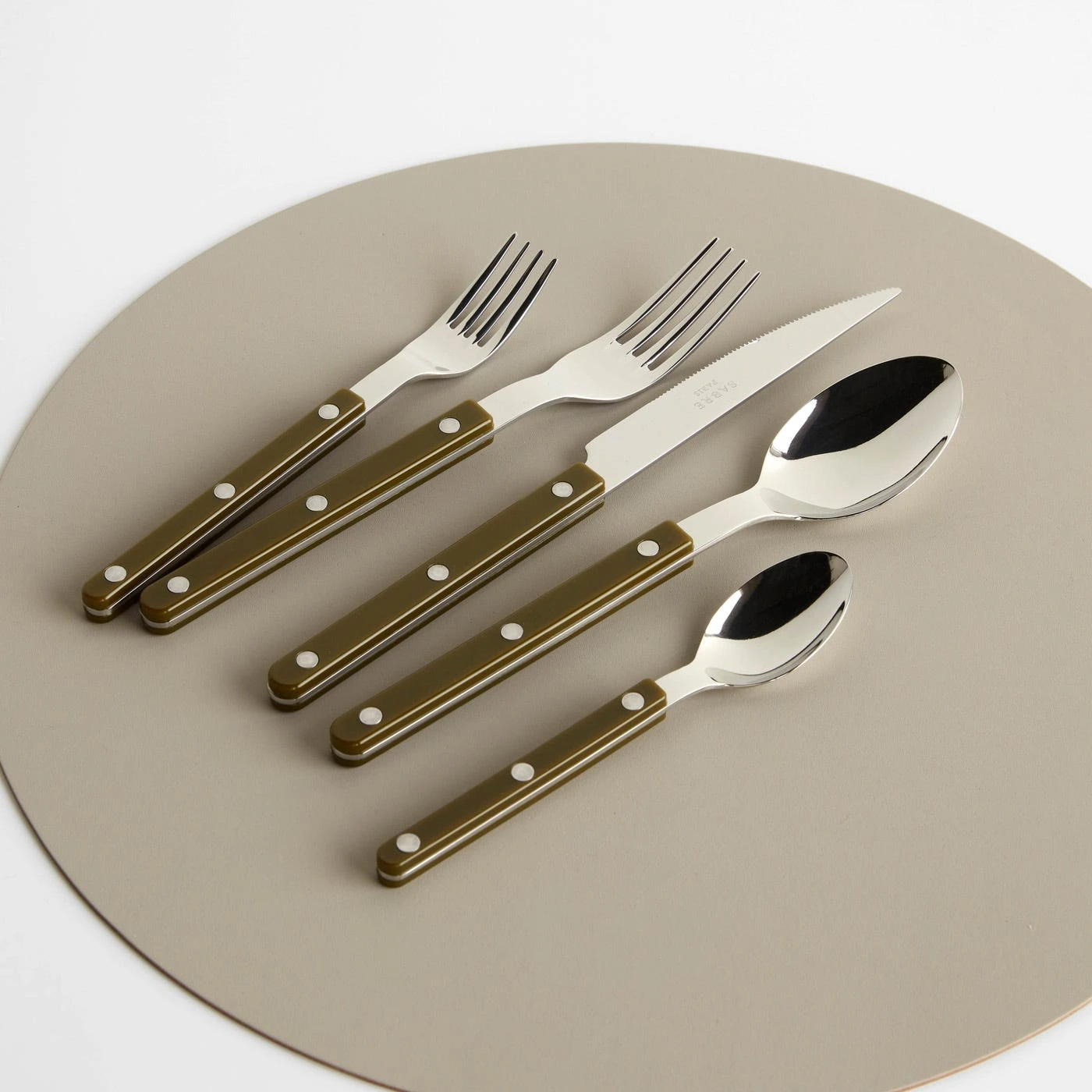 Bistro Fern Green 5pc Flatware Set - Image 4