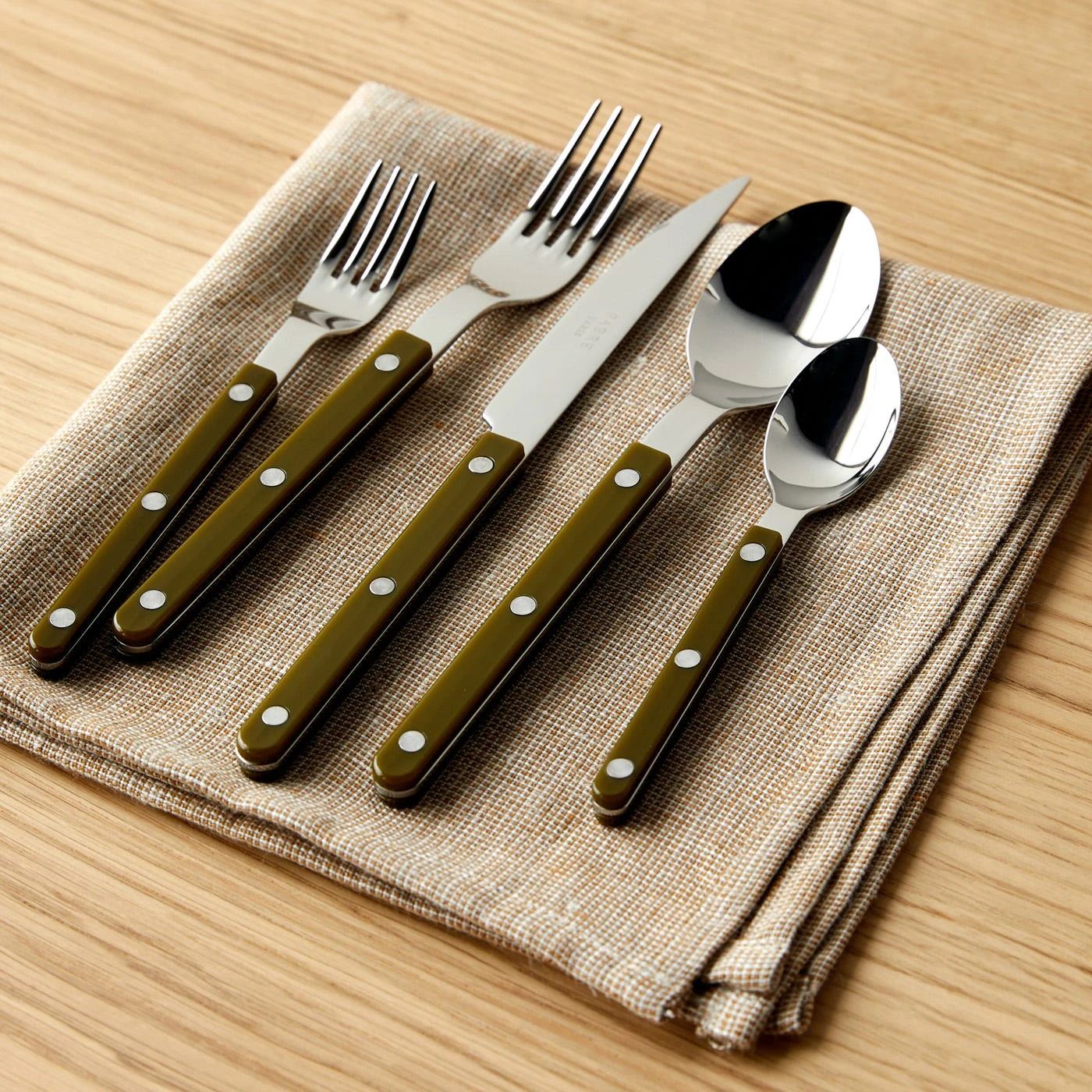 Bistro Fern Green 5pc Flatware Set - Image 2