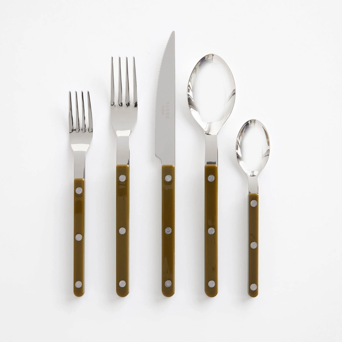 Bistro Fern Green 5pc Flatware Set